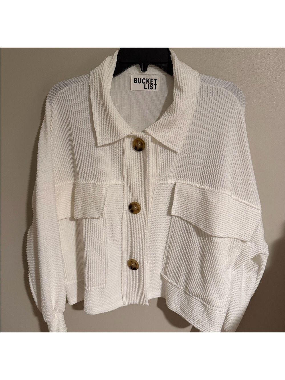 BUCKETLIST Women's Cream Utility Jacket - Picture 4 of 13